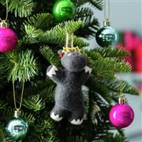 Habitat Felt Dancing Hippo Christmas Tree Decoration