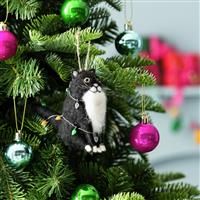 Habitat Felt Cat Christmas Tree Decoration