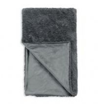 Habitat Faux Fur Textured Throw - Charcoal - 150x200cm