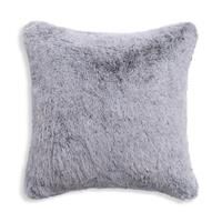 Habitat Faux Fur Tipped Cushion - Charcoal - 43x43cm