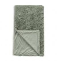 Habitat Faux Fur Textured Throw - Sage - 125x150cm