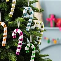 Habitat Pack Of 6 Candy Canes Christmas Tree Decoration