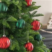 Argos Home Pack Of 12 Christmas Baubles - Red And Green