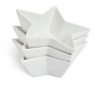 Habitat Star Porcelain 3 Piece Nibble Bowl - White