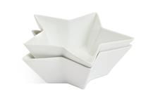 Habitat Star Porcelain 2 Piece Serving Bowls - White