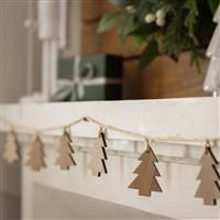 Habitat Wooden Tree Christmas Garland