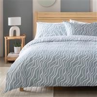 Habitat Blue Wiggle Print Bedding Set - Double