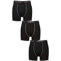 Glenmuir Glen Muir 3 Pack Sports Boxers - Black