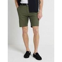 River Island Core Decal Chino Shorts Slim Fit