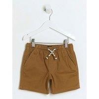 River Island Mini Mini Boys Pull On Shorts - Brown