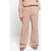 River Island Double Faced Trouser - Beige