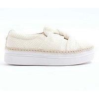 River Island Twist Detail Plimsole - Beige