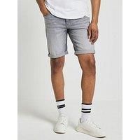 River Island Slim Fit Turned Denim Shorts