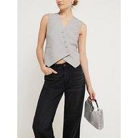 River Island Asymmetric Waistcoat - Grey