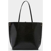 River Island Croc Embossed Tote Bag