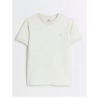 River Island Boys Twill T-Shirt - Cream