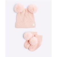 River Island Baby Knit Booties And Hat Set