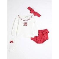 River Island Baby Baby Girls Christmas Bloomer Outfit - White