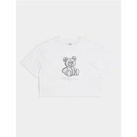 River Island Girls Diamante Bear T-Shirt - White