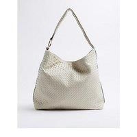 River Island Beige Woven Slouch Tote Bag