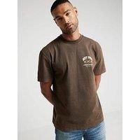 River Island Short Sleeved Regular West Point T-Shirt - Brown