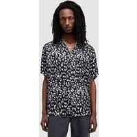 Allsaints Leopaz Printed Shortsleeve Shirt - Black