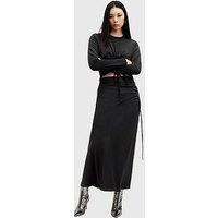 Allsaints Alexia Gathered Maxi Skirt - Black