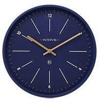 Interval Navy Metal Wall Clock