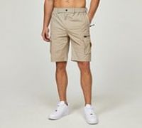 Zavetti Canada Thelicci 2.0 Woven Cargo Short - Beige - Size XS