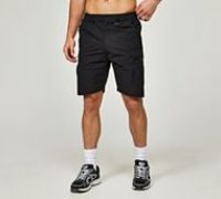 Alessandro Zavetti Soleto Woven Cargo Short - Black - Size L