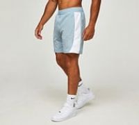 Mercier Contrast Badge Woven Short - Blue - Size M