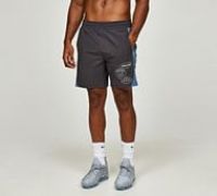 Mercier Contrast Badge Woven Short - Grey - Size M