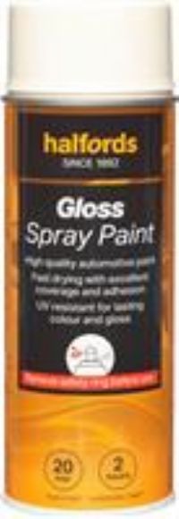 Halfords S0-310 White Gloss Car Spray Paint - 400Ml