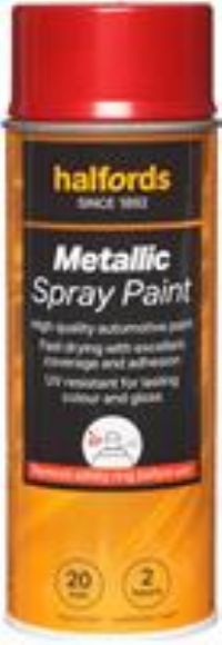 Halfords M4-210 Red Metallic Car Spray Paint - 400Ml