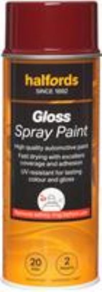 Halfords S4-060 Red Gloss Car Spray Paint - 400Ml