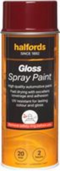 Halfords S4-030 Red Gloss Car Spray Paint - 400Ml