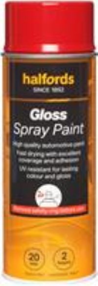 Halfords S4-110 Red Gloss Car Spray Paint - 400Ml