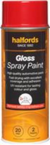 Halfords S4-120 Red Gloss Car Spray Paint - 400Ml