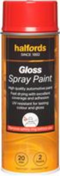 Halfords S4-290 Red Gloss Car Spray Paint - 400Ml