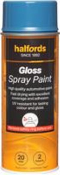 Halfords S3-360 Blue Gloss Car Spray Paint - 400Ml