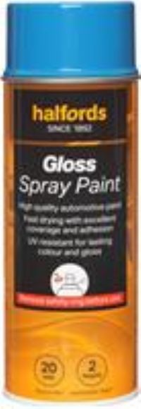 Halfords S3-380 Blue Gloss Car Spray Paint - 400Ml