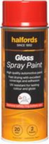 Halfords S4-270 Red Gloss Car Spray Paint - 400Ml