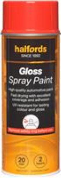 Halfords S4-350 Red Gloss Car Spray Paint - 400Ml