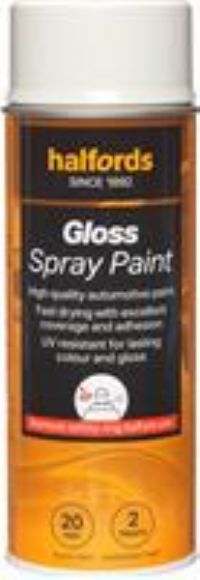 Halfords S0-350 White Gloss Car Spray Paint - 400Ml