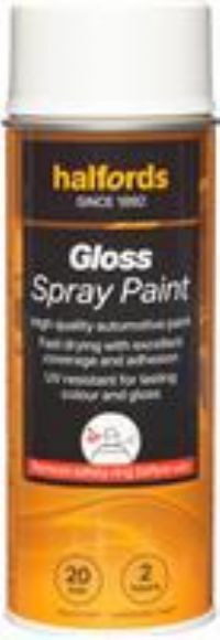 Halfords S0-030 White Gloss Car Spray Paint - 400Ml