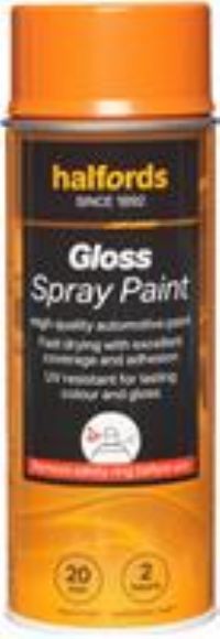 Halfords S5-050 Orange Gloss Car Spray Paint - 400Ml