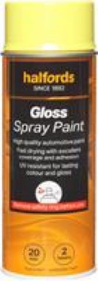 Halfords S5-160 Yellow Gloss Car Spray Paint - 400Ml