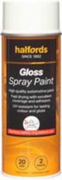 Halfords S0-200 White Gloss Car Spray Paint - 400Ml