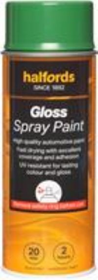 Halfords S7-050 Green Gloss Car Spray Paint - 400Ml