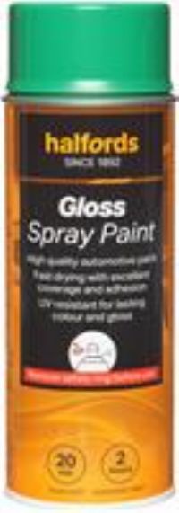 Halfords S7-040 Green Gloss Car Spray Paint - 400Ml